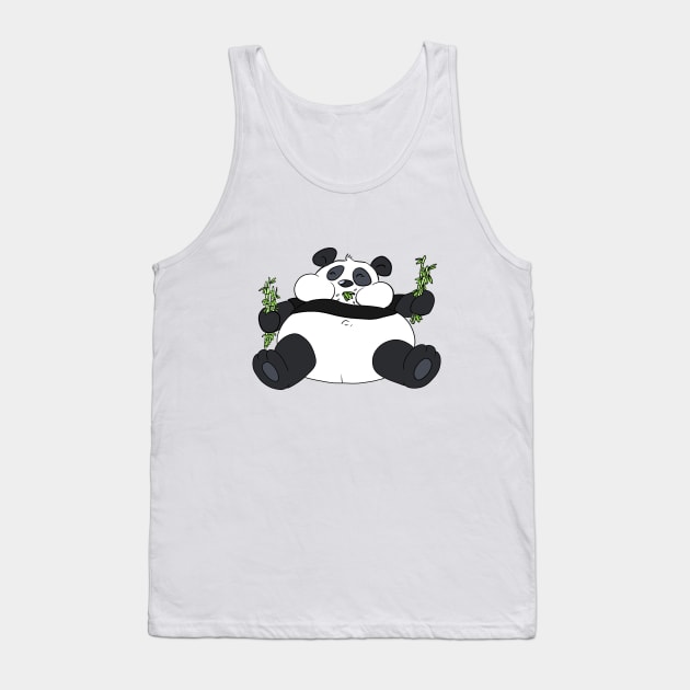 Fatty Panda Eating Bamboo Tank Top by Band of The Pand